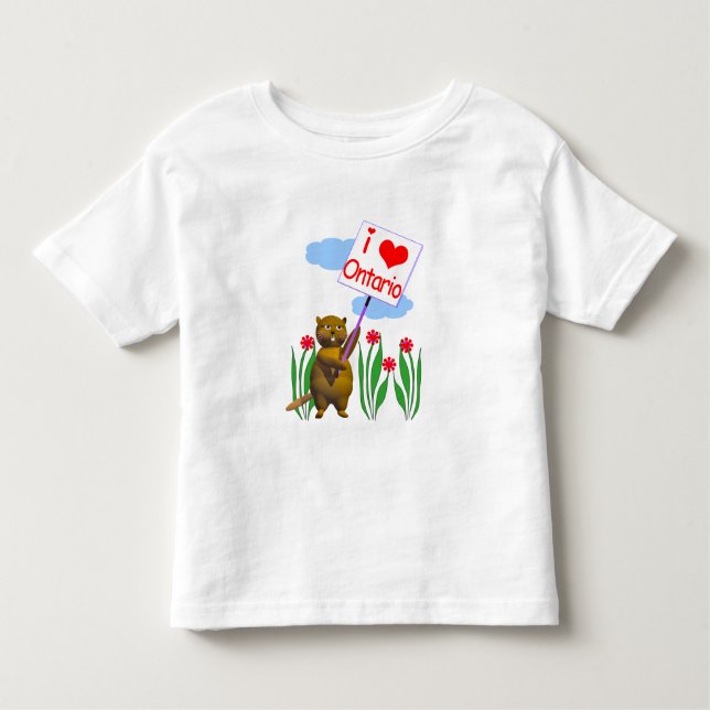 Camiseta De Bebé El castor canadiense ama a Ontario (Anverso)