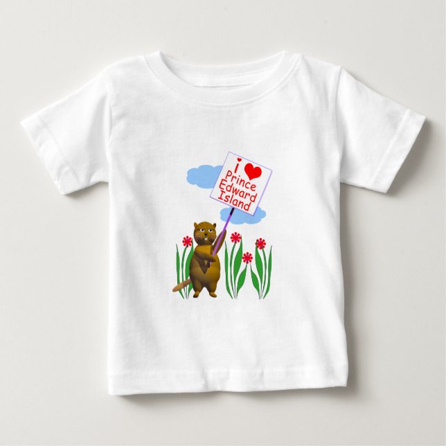Camiseta De Bebé El castor canadiense ama la isla del Príncipe Edua (Anverso)