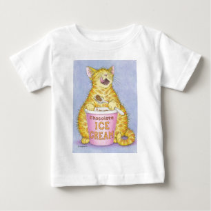 Camiseta De Bebé El CAT come el helado
