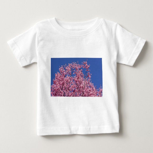 Camiseta De Bebé El cerezo Sakura florece en el azul (Anverso)