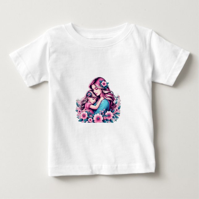 Camiseta De Bebé El chica de mamá (Anverso)