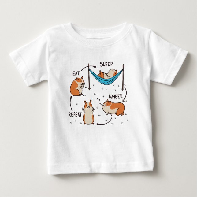 Camiseta De Bebé El ciclo de vida de un cuy (Anverso)