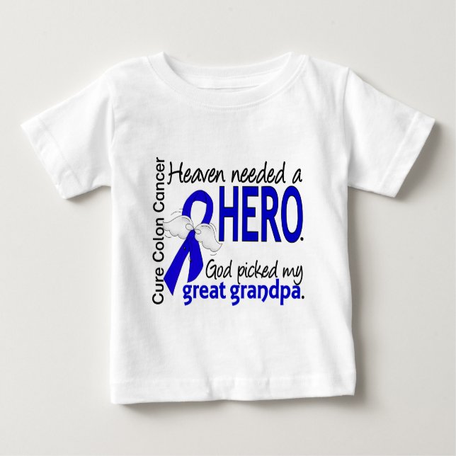 Camiseta De Bebé El cielo necesitó abuelo del cáncer de colon del (Anverso)