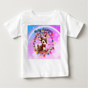 Camiseta De Bebé El ciervo bebé dentro de una ola de luces