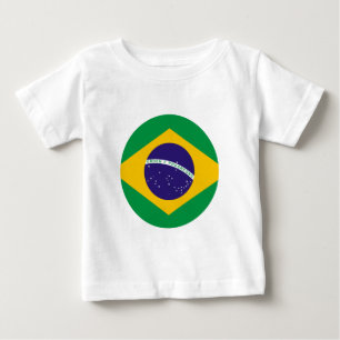 Camiseta De Bebé El Círculo de la Bandera de Brasil El Zazzle Del M