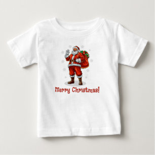Camiseta De Bebé El clásico Santa Claus trae regalos de Navidad