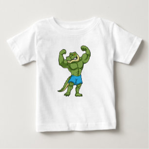 Camiseta De Bebé El cocodrilo como la construcción de cuerpos extre