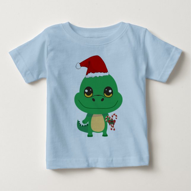 Camiseta De Bebé El cocodrilo de los Navidades pequeños (Anverso)