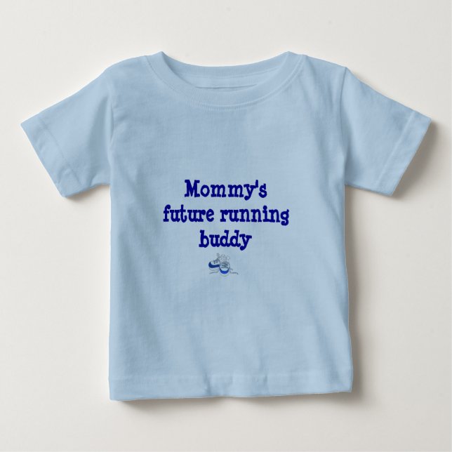 Camiseta De Bebé El compinche corriente futuro de la mamá (Anverso)