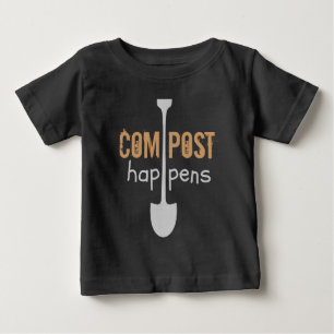 Camiseta De Bebé El compost sucede una mullida pala de humor