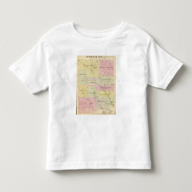 Camiseta De Bebé El condado de Boone, Nebraska (Anverso)