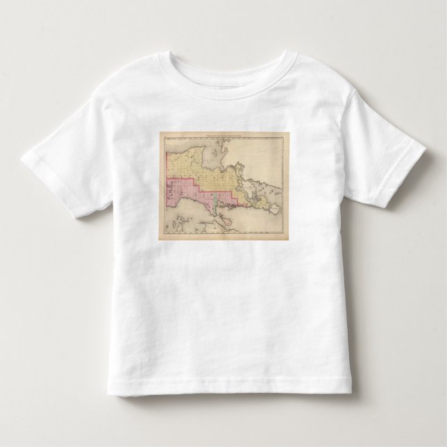 Camiseta De Bebé El condado de Chippewa el condado de Mackinac (Anverso)