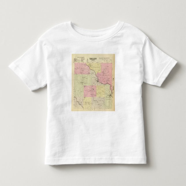 Camiseta De Bebé El condado de Valley, Nebraska (Anverso)