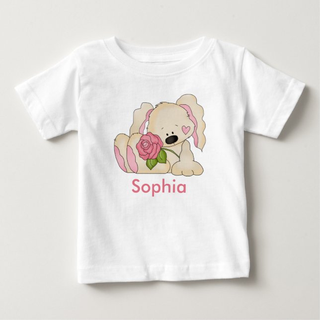 Camiseta De Bebé El conejito personalizado de Sophia (Anverso)
