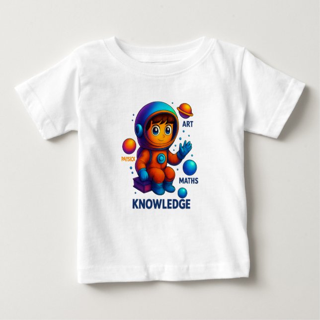 Camiseta De Bebé El conocimiento es mi universo - Explorar el apren (Anverso)