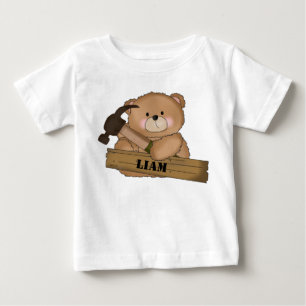 Camiseta De Bebé El constructor de Liam lleva regalos personalizado