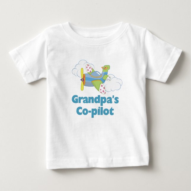 Camiseta De Bebé El copiloto del abuelo (Anverso)