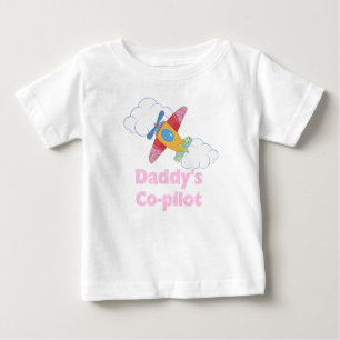 Camiseta De Bebé El copiloto del papá (chica)