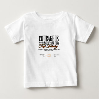 Camiseta De Bebé El Coraje es Más Fuerte que el Miedo