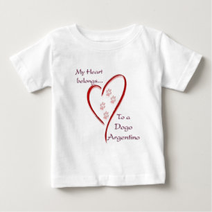 Camiseta De Bebé El corazón de Dogo Argentino pertenece