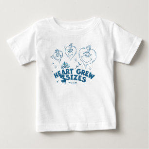 Camiseta De Bebé El corazón de Grinch creció 3 tamaños