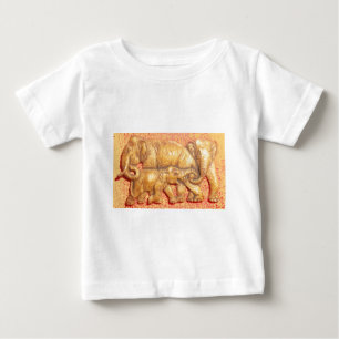Camiseta De Bebé El corazón de la manada: Retrato familiar de elefa