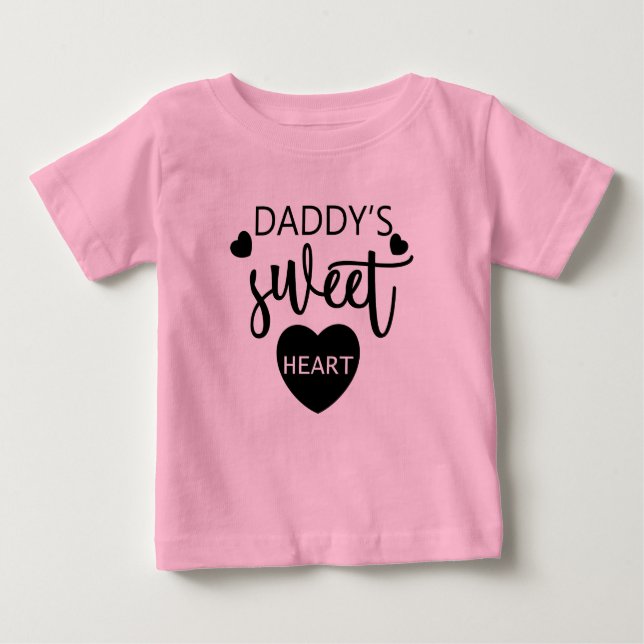 Camiseta De Bebé El corazón dulce de papá (Anverso)