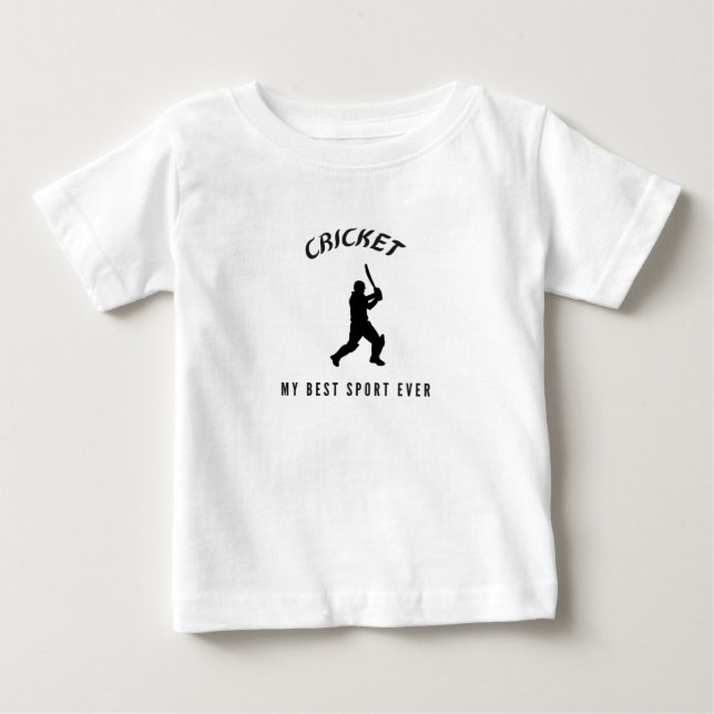 Camiseta De Bebé El críquet es mi mejor deporte (Anverso)