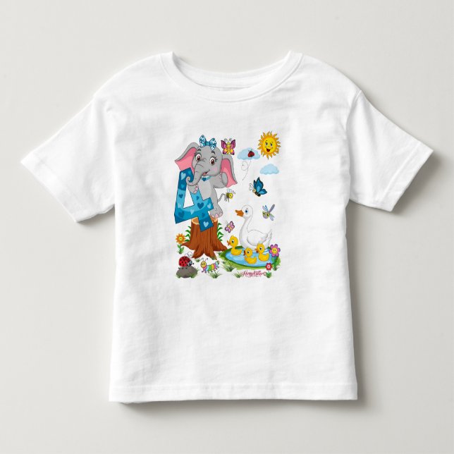 CAMISETA DE BEBÉ EL CUARTO CUMPLEAÑOS DE REMI (Anverso)