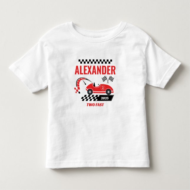 Camiseta De Bebé El cumpleaños de dos chicos de la carrera de carre (Anverso)