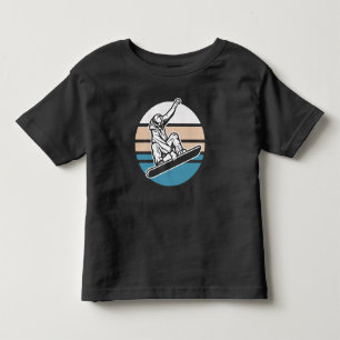 Camiseta De Bebé El deporte invernal de snowboarding Retro