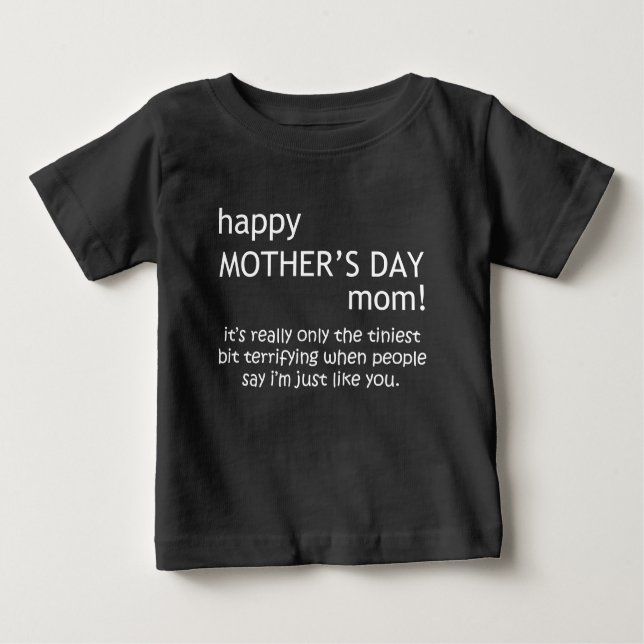 Camiseta De Bebé el día de madre feliz (Anverso)