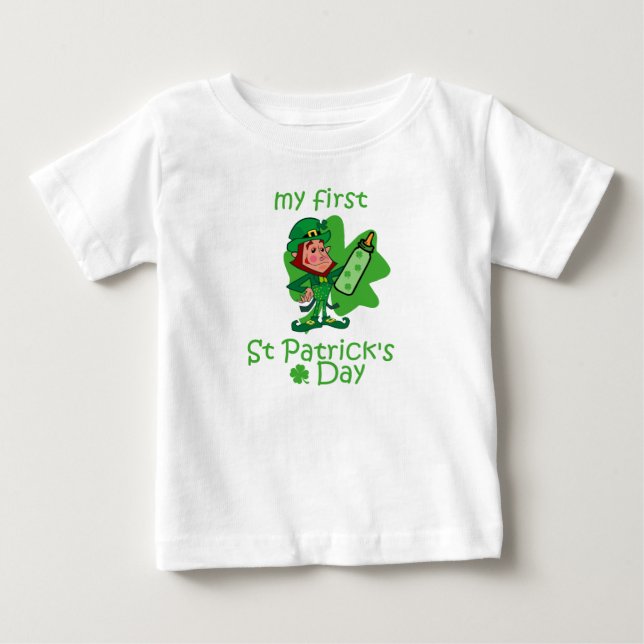 Camiseta De Bebé El día de mi primer St Patrick (Anverso)