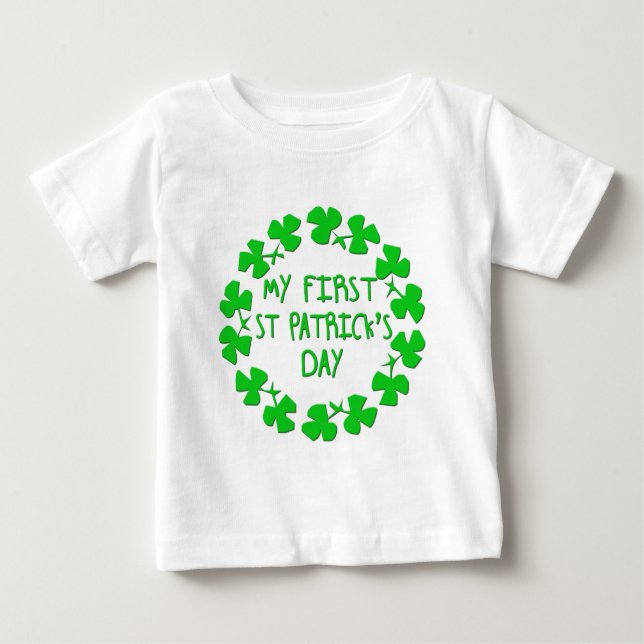 Camiseta De Bebé El día de mi primer St Patrick (Anverso)