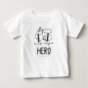 Camiseta De Bebé El día de padre - "mi papá es mi héroe "
