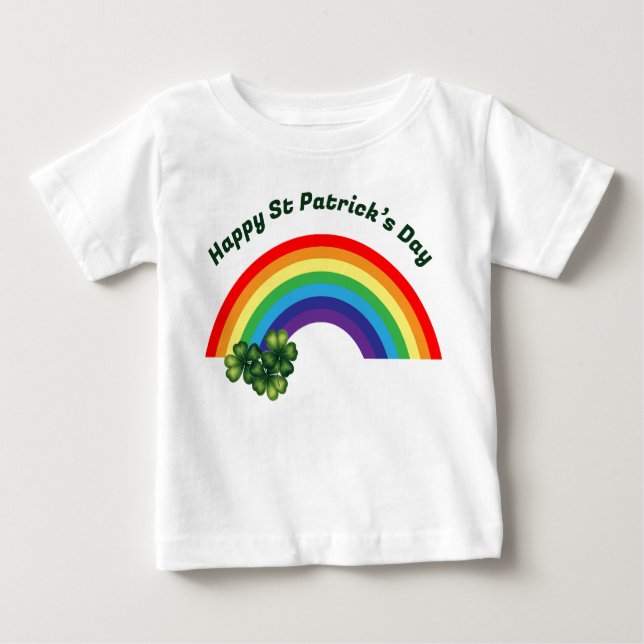 Camiseta De Bebé El Día de San Patricio de los Niños personalizable (Anverso)