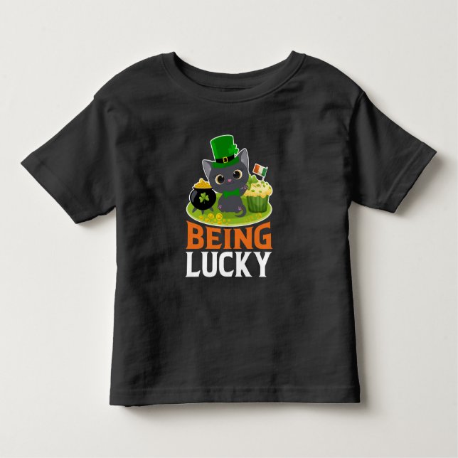 Camiseta De Bebé El Día de San Patricio es afortunado (Anverso)