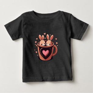 Camiseta De Bebé El día de San Valentín Bunny, lindo conejito día d