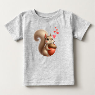 Camiseta De Bebé El día de San Valentín de ardilla graciosa