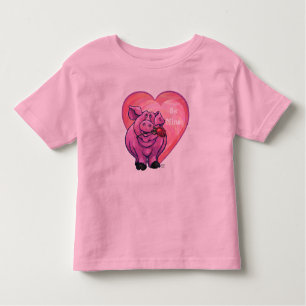 Camiseta De Bebé El día de San Valentín de cerdo