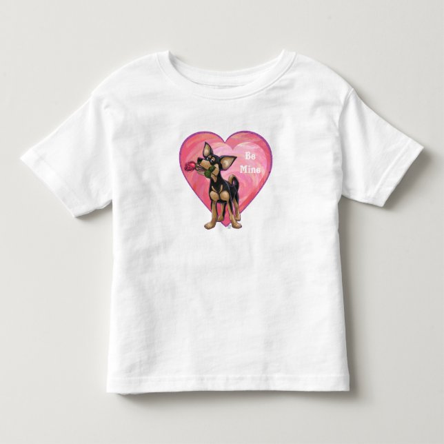 Camiseta De Bebé El día de San Valentín de Chihuahua (Anverso)