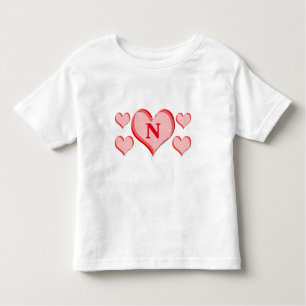 Camiseta De Bebé El día de San Valentín de corazones rojos personal