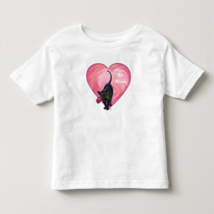 Camiseta De Bebé El día de San Valentín de gato negro