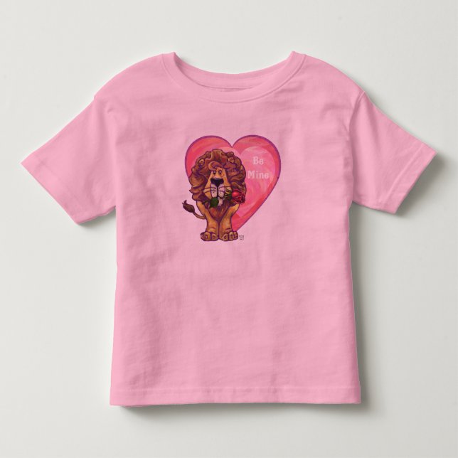 Camiseta De Bebé El día de San Valentín de leones (Anverso)