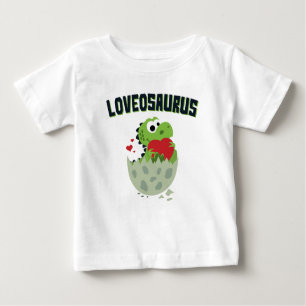 Camiseta De Bebé El día de San Valentín de Loveosauro Dinosaur Dino