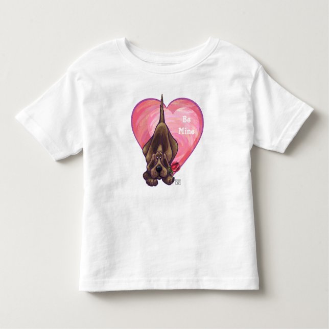 Camiseta De Bebé El día de San Valentín de perro de Hound (Anverso)