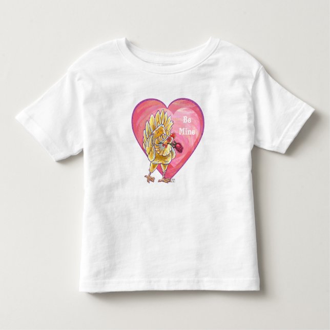 Camiseta De Bebé El día de San Valentín de pollo (Anverso)
