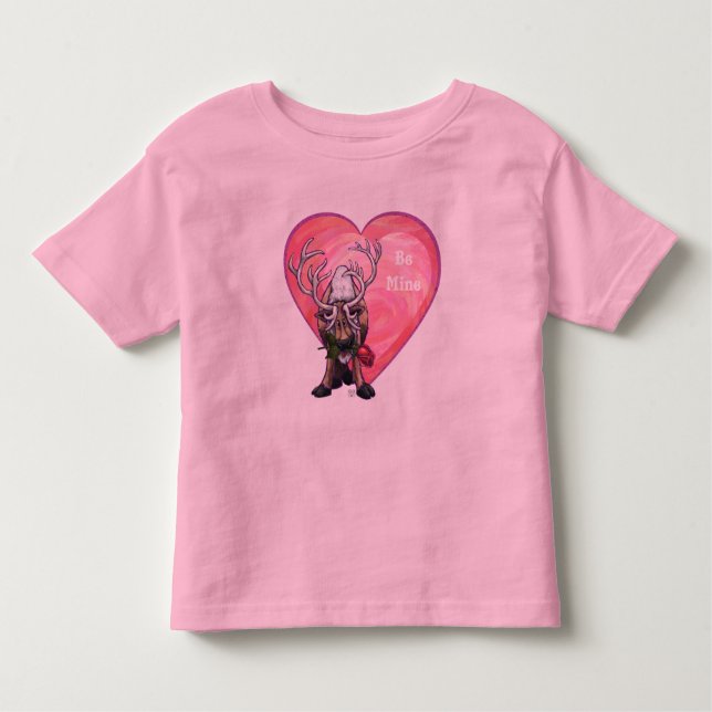 Camiseta De Bebé El día de San Valentín de renos (Anverso)