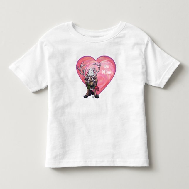 Camiseta De Bebé El día de San Valentín de renos (Anverso)