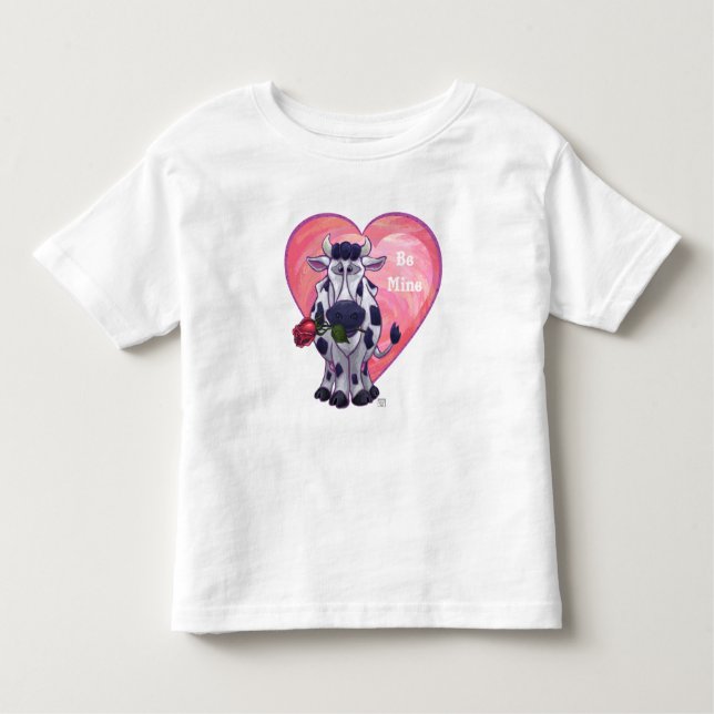 Camiseta De Bebé El día de San Valentín de vaca (Anverso)